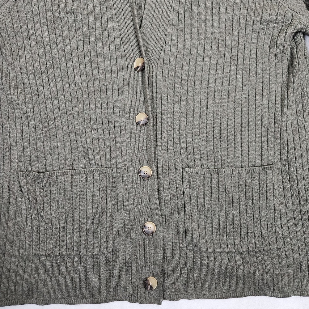 GAP Cotton Cardigan Sweater Men XL Green‎ Shawl Collar Knit Grandpacore - Picture 3 of 8